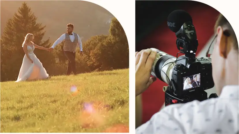 film ślubny i z wesela, kamerzysta wideo na wesela